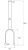 Maxlight P0523 Lampa Wisząca Enigma Czerwona  rys techniczny