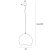 Maxlight P0534 Lampa Wisząca Pierre 70cm Biała rys techniczny