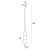 Maxlight P0588 Lampa Wisząca Mauri 1 Transparent Glass rys techniczny