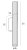 Maxlight W0364 Kinkiet Fayette 31cm 6W Złoty IP44 3000K rys techniczny
