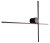 Maxlight W0369 Kinkiet Arne 60cm 10W Czarny IP44 3000K