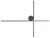 Maxlight W0369 Kinkiet Arne 60cm 10W Czarny IP44 3000K