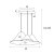 Maxlight P0566 Lampa Wiszaca Bellmond Cream&grey rys techniczny