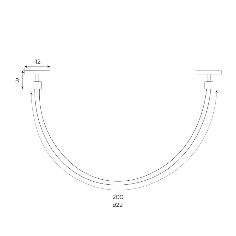 Maxlight Magnetic M0036Z Lampa Magnetyczna Biała System Zigbee 20W 1404LM 2700/5000K rys techniczny