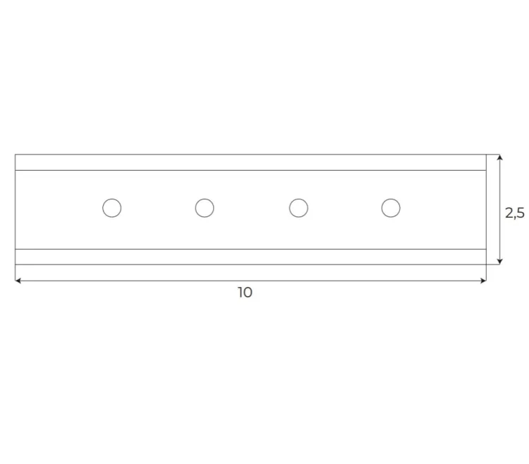 Maxlight Magnetic MA0025 adaptor do łączenia szyna + szyna (1 sztuka) MT0018, MT0019, MT0028, MT0029 rys techniczny
