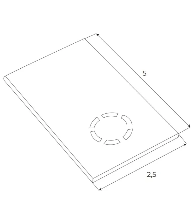 Maxlight Magnetic MA0028 Zaślepka końcowa do szyn natynkowych głębokich MT0018, MT0019, kolor biały rys techniczny