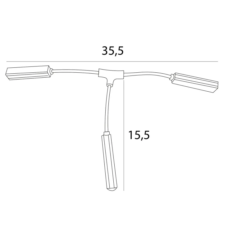 Maxlight Magnetic MA0016 Łączenie Zasilania Do Łącznika Mechanicznego T  rys techniczny