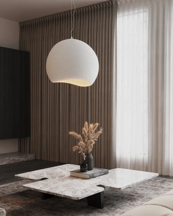 Maxlight P0534 Lampa Wisząca Pierre 70cm Biała