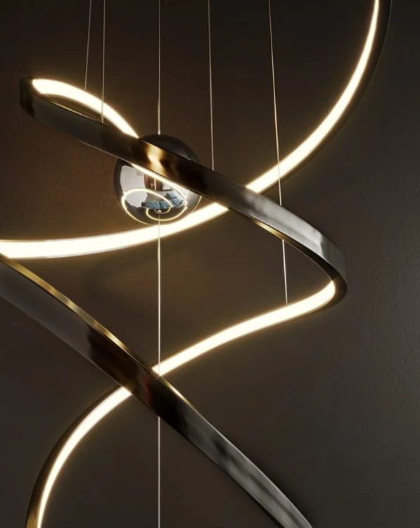 Maxlight P0500D Lampa Wisząca Ritz Polished Black Chrome