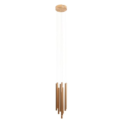 Maxlight P0524d Lampa Wisząca Organic 10x Złoto Szczotkowane Mała Ściemnialna