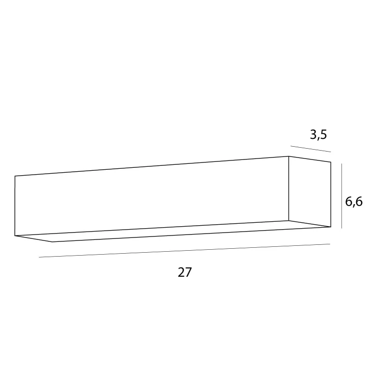Maxlight C0254 Lampa Sufitowa X-Line 14W Biała  rys tech