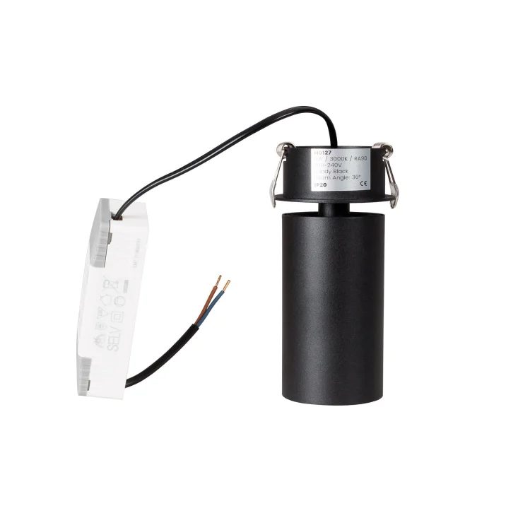 Maxlight H0127 Lampa Sufitowa Halo D Black Podtynkowa
