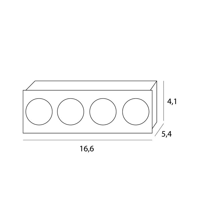 Maxlight HM180 4L Modular Moduł Led 12W rys techniczny