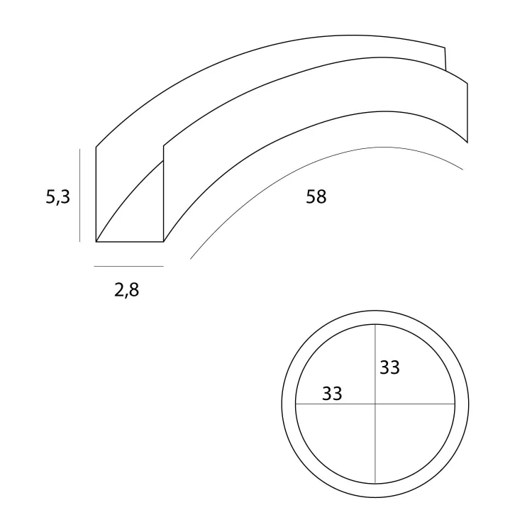 Maxlight Magnetic MT0037 Szyna Magnetyczna Głęboka, Natynkowa, Łuk , Biała rys tech