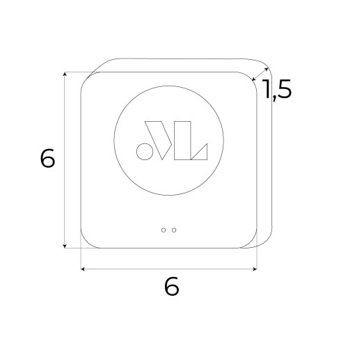 Maxlight Magnetic MA0014 Bramka Zigbee 3.0 TUYA 450-uniwersalny Tuya GW006  rys techniczny