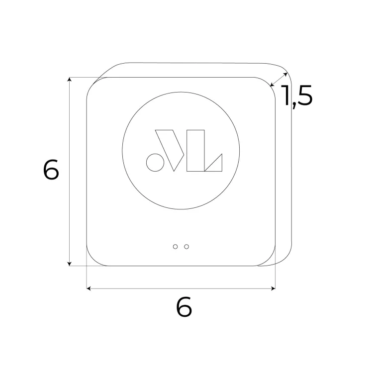 Maxlight Magnetic MA0014 Bramka Zigbee 3.0 TUYA 450-uniwersalny Tuya GW006  rys techniczny