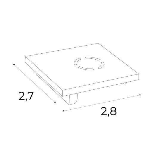 Maxlight Magnetic MA0030 Zaślepka końcowa biała do szyn MT0028, MT0030 rys techniczny