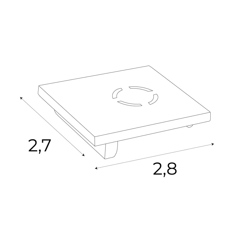 Maxlight Magnetic MA0030 Zaślepka końcowa biała do szyn MT0028, MT0030 rys techniczny