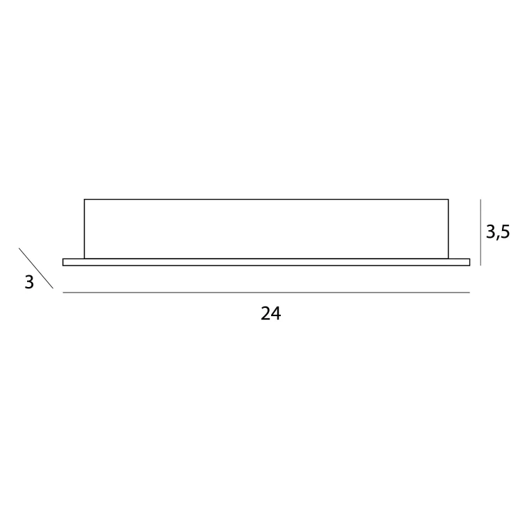 Maxlight H0138 Oprawa Wpustowa X-Line, do Skompletowania z Trafo HT0138 rys techniczny