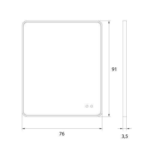 Maxlight W0385 Mirror Prostokąt 76x91cm Miedziane Lustro Podświetlane