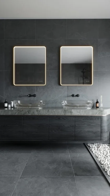 Maxlight W0384 Mirror Prostokąt 76x91cm czarne lustro podświetlane