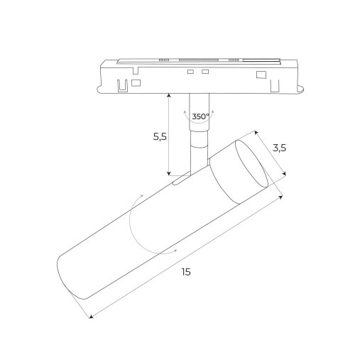 Maxlight M0049N Lampa Magnetyczna Złota On/Off 8w 578LM 3000K