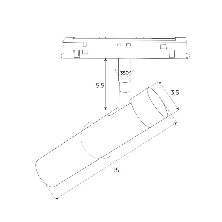 Maxlight M0049D Lampa Magnetyczna Złota System Dali 8w 578LM 3000K