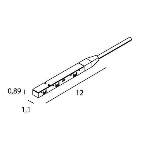 MAXLIGHT NA0001 Końcówka zasilająca zasilacza zewnętrznego- MICRO11 czarna