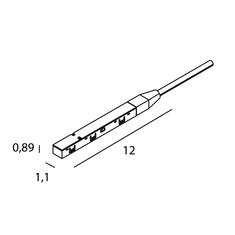 MAXLIGHT NA0001 Końcówka zasilająca zasilacza zewnętrznego- MICRO11 czarna