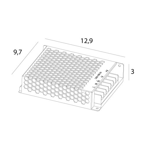 MAXLIGHT NA0008 Zasilacz zewnętrzny 48V 100W rys techniczny