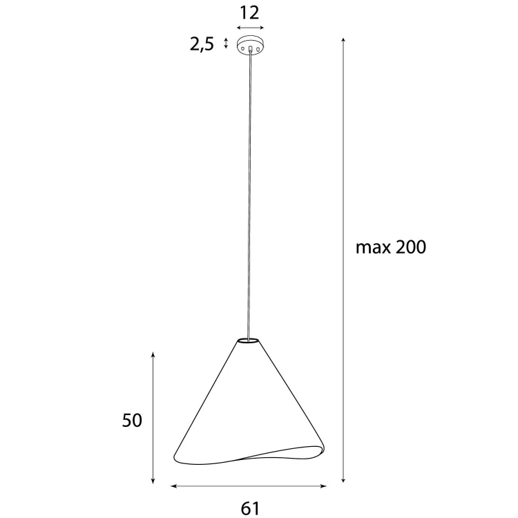 P0609,-P0610.jpgMaxlight P0609 Lampa wisząca Sakura Oak Wood rys techniczny