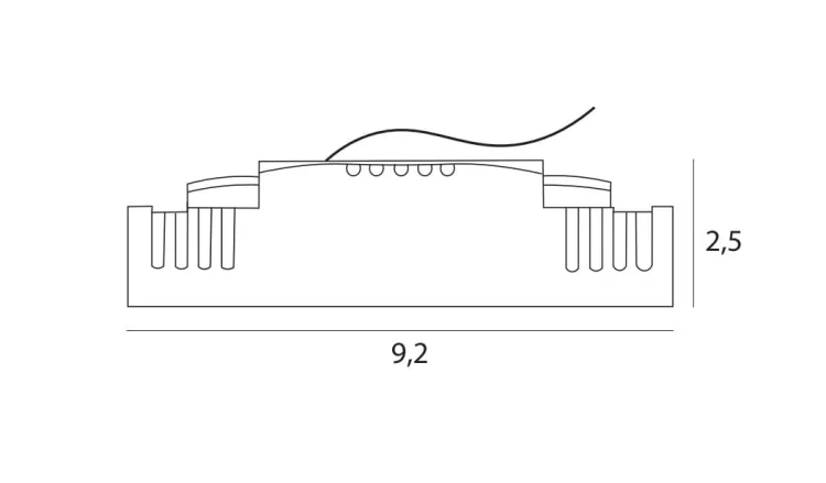 Maxlight HT0135 DIM Transformator do Modułu X-Line H0135 DIM  rys techniczny