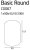 Maxlight Basic Round White C0067 Plafon Biały rys techniczny
