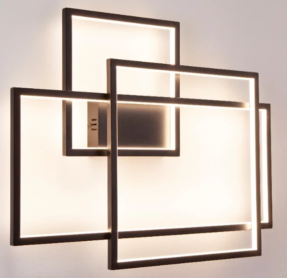 Maxlight Geometric W0233D Kinkiet Czarny z Funkcją Ściemniania Światła