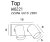 Top 2 W0221 Kinkiet czarny rys techniczny