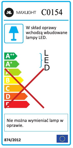 Maxlight Long C0154 Lampa Sufitowa/Plafon Okrągły Czarny
