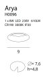 Maxlight Arya H0096 Oprawa Podtynkowa Biała rys techniczny