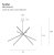 Maxlight Spider P0412 Lampa Wisząca Czarna  rys techniczny