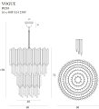 Maxlight Vogue P0283 Lampa Wisząca Złota  rys techniczny