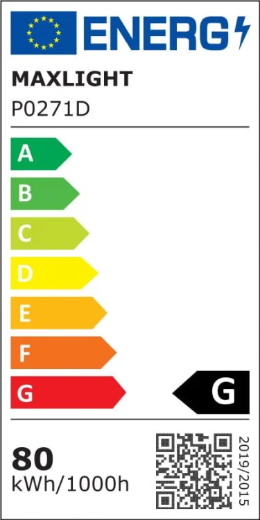 Maxlight Geometric P0271D z Funkcją Ściemniania Światła karta energetyczna