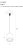 Maxlight Comet Round P0433 Lampa Wisząca Czarna rys techniczny