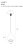 Maxlight Comet Drop P0435 Lampa Wisząca Czarna rys techniczny
