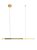 Maxlight Trio 1 P0425D Lampa Wisząca Złota Ściemnialna