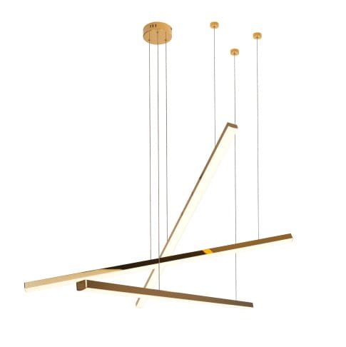 Maxlight Trio 3 P0426D Lampa Wisząca Ściemnialna Złota