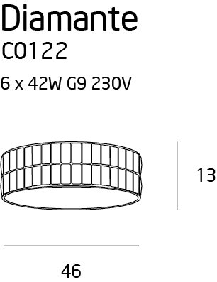 Maxlight Diamante C0122 Plafon Duży