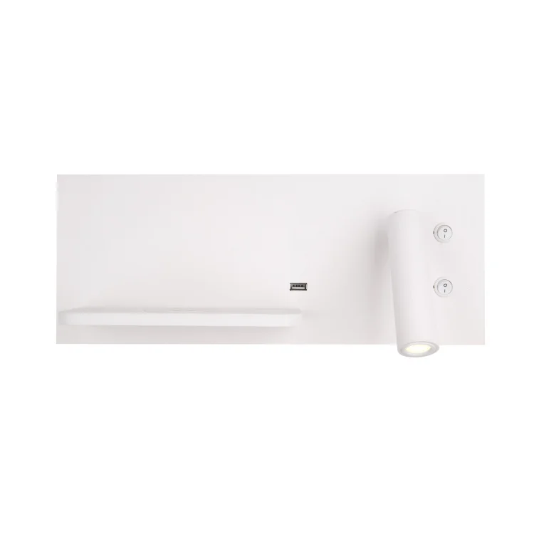 Maxlight Superior W0291l Lewa Kinkiet Z Gniazdem Usb I Ładowarką Indukcyjną Biały