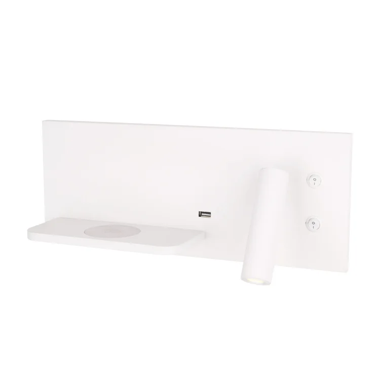 Maxlight Superior W0291l Lewa Kinkiet Z Gniazdem Usb I Ładowarką Indukcyjną Biały