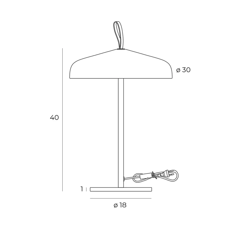 Maxlight Lampa Biurkowa Nord T0049 rys techniczny