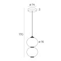 Maxlight P0469 Lampa Wisząca Tama rys techniczny