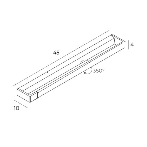 Maxlight Flink W0306 Kinkiet Biały IP44 rys techniczny